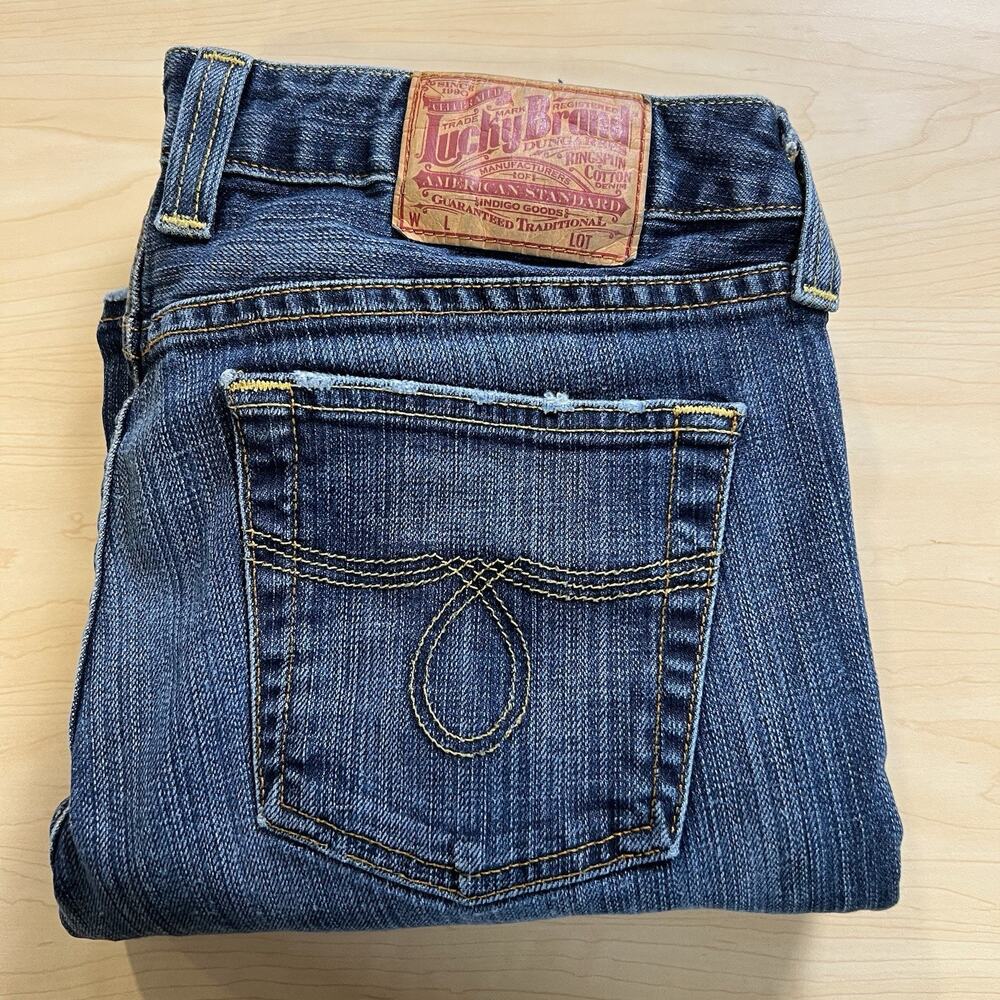 Lucky Brand Jeans Women Size 10 Dungarees Lola Boat Straight Gene Montesano USA